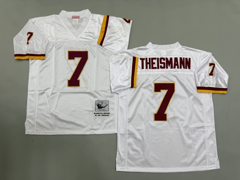 Men 2025 Washington Redskins #7 Theismann white Throwback Limited NFL Jersey style 001->washington redskins->NFL Jersey